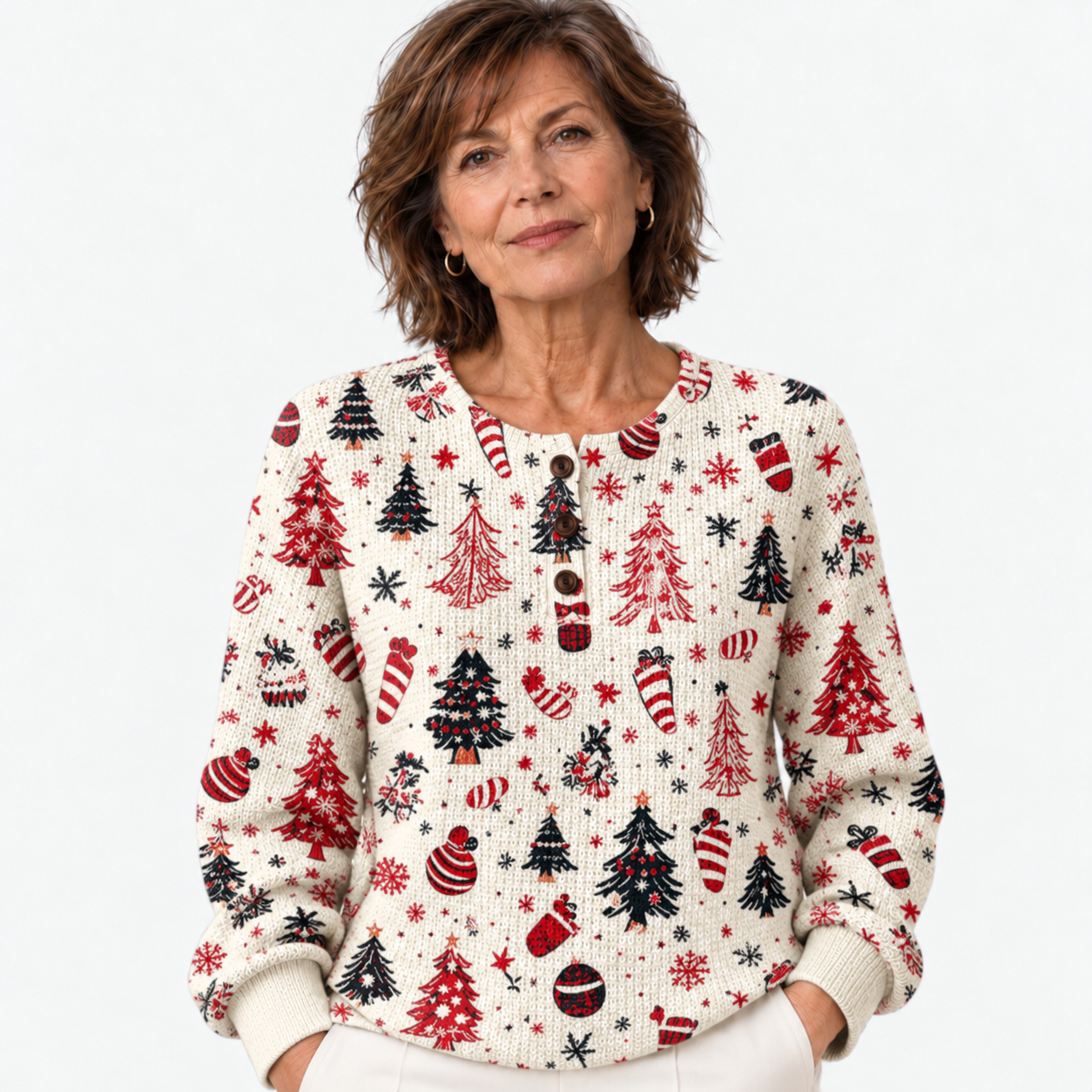Red Black Trees Cozy Jumper