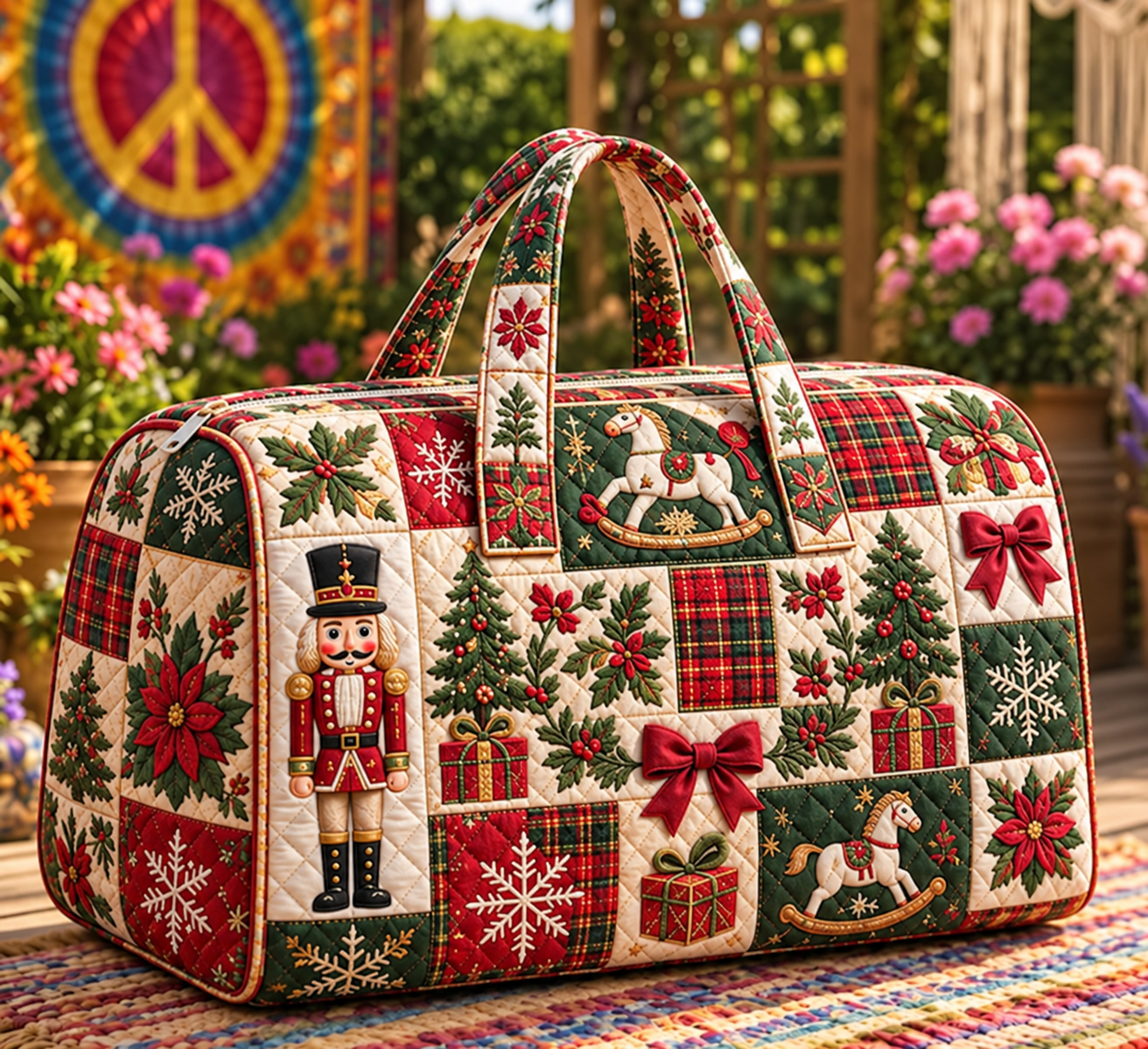 Nutcracker Patchwork Handcrafted Travel Bag