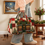 Christmas Bookstore Handcrafted Travel Bag