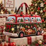 Christmas Cats Bus Handcrafted Travel Bag