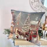 Christmas Night cushion cover, Christmas ornaments, Dark night Pillow case, Tapestry cushion cover, Christmas House Decor, Pillow cover