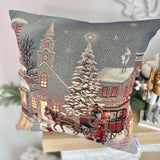 Christmas Night cushion cover, Christmas ornaments, Dark night Pillow case, Tapestry cushion cover, Christmas House Decor, Pillow cover