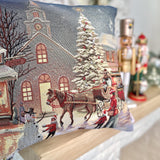 Christmas Night cushion cover, Christmas ornaments, Dark night Pillow case, Tapestry cushion cover, Christmas House Decor, Pillow cover