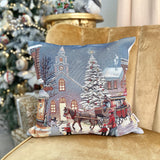 Christmas Night cushion cover, Christmas ornaments, Dark night Pillow case, Tapestry cushion cover, Christmas House Decor, Pillow cover