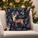 Noel Xmas Scene Pillow Case, Christmas Landscape Cushion Cover, Winter Pillowcase