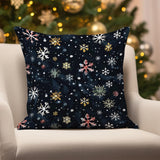 Noel Xmas Scene Pillow Case, Christmas Landscape Cushion Cover, Winter Pillowcase