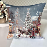 Christmas Night cushion cover, Christmas ornaments, Dark night Pillow case, Tapestry cushion cover, Christmas House Decor, Pillow cover