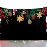 Festive Night &amp; Holiday Lumbar Throw Pillow Cover, Christmas Decor