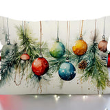 Festive Night &amp; Holiday Lumbar Throw Pillow Cover, Christmas Decor