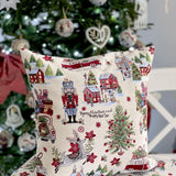 Snow ornaments cushion cover, Christmas ornaments, Snow Picture Pillow case, Tapestry cushion cover, Family Christmas gift, Christmas House
