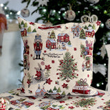 Snow ornaments cushion cover, Christmas ornaments, Snow Picture Pillow case, Tapestry cushion cover, Family Christmas gift, Christmas House