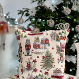 Snow ornaments cushion cover, Christmas ornaments, Snow Picture Pillow case, Tapestry cushion cover, Family Christmas gift, Christmas House