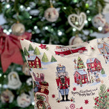 Snow ornaments cushion cover, Christmas ornaments, Snow Picture Pillow case, Tapestry cushion cover, Family Christmas gift, Christmas House