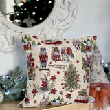 Snow ornaments cushion cover, Christmas ornaments, Snow Picture Pillow case, Tapestry cushion cover, Family Christmas gift, Christmas House