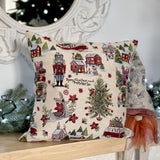 Snow ornaments cushion cover, Christmas ornaments, Snow Picture Pillow case, Tapestry cushion cover, Family Christmas gift, Christmas House