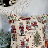 Snow ornaments cushion cover, Christmas ornaments, Snow Picture Pillow case, Tapestry cushion cover, Family Christmas gift, Christmas House
