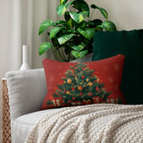 Christmas Tree Lumbar Pillow: Festive Winter Home Decor