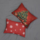 Christmas Tree Lumbar Pillow: Festive Winter Home Decor