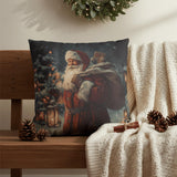 Christmas Pillow, Santa Claus Cushion, Festive Holiday Home Decor