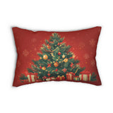 Christmas Tree Lumbar Pillow: Festive Winter Home Decor