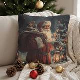 Christmas Pillow, Santa Claus Cushion, Festive Holiday Home Decor