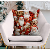 Christmas Cushion Cover: Santa Claus Motif (Velvet, Various Sizes)