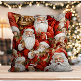 Christmas Cushion Cover: Santa Claus Motif (Velvet, Various Sizes)
