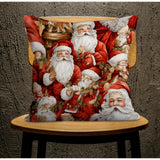 Christmas Cushion Cover: Santa Claus Motif (Velvet, Various Sizes)