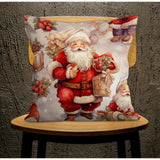Christmas Cushion Cover: Santa Claus Motif (Velvet, Various Sizes)