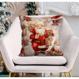 Christmas Cushion Cover: Santa Claus Motif (Velvet, Various Sizes)