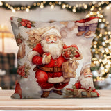 Christmas Cushion Cover: Santa Claus Motif (Velvet, Various Sizes)