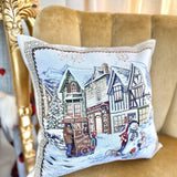 Pillow Cover "BENASK BLANCO" 45x45 cm, Microfiber Decorative Cushion, White Textured Throw Pillow, Cozy Christmas Sofa Decor
