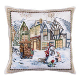 Pillow Cover "BENASK BLANCO" 45x45 cm, Microfiber Decorative Cushion, White Textured Throw Pillow, Cozy Christmas Sofa Decor