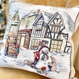 Pillow Cover "BENASK BLANCO" 45x45 cm, Microfiber Decorative Cushion, White Textured Throw Pillow, Cozy Christmas Sofa Decor