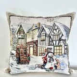 Pillow Cover "BENASK BLANCO" 45x45 cm, Microfiber Decorative Cushion, White Textured Throw Pillow, Cozy Christmas Sofa Decor