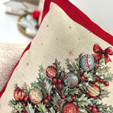Christmas Pillow Cover, Tapestry Woven Christmas Cushion Cover, Holiday Throw Pillow, Christmas Tree Pillow, Festive Home Decor