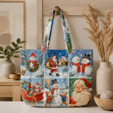 Retro Snowman Squares | Handcrafted Bag