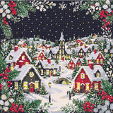 Christmas Village Cross Stitch Pattern | Winter Town Embroidery | Easy Holiday Project | Cozy Nordic Decor