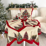 Christmas Pillow Cover, Tapestry Woven Christmas Cushion Cover, Holiday Throw Pillow, Christmas Tree Pillow, Festive Home Decor