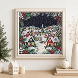 Christmas Village Cross Stitch Pattern | Winter Town Embroidery | Easy Holiday Project | Cozy Nordic Decor