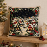 Christmas Village Cross Stitch Pattern | Winter Town Embroidery | Easy Holiday Project | Cozy Nordic Decor