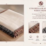 Cosy Christmas Reindeer Blanket – Woven Red and Green Throw