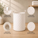 Nordic Star Patchwork | Quilted Laundry Basket