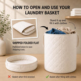 Nordic Star Patchwork | Quilted Laundry Basket