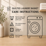 Nordic Star Patchwork | Quilted Laundry Basket