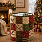 Rustic Plaid Patchwork | Quilted Laundry Basket