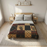 Navy Plaid Patchwork | Quilted Bedding Set