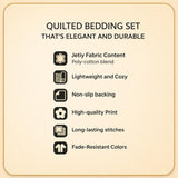 Plaid Poinsettia Patchwork | Quilted Bedding Set