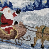 Ski Lodge Christmas Pillow, Christmas Winter Village Pillow, Snowy Night Christmas Decor, Horse Sleigh Pillow, Cozy Cabin Holiday Decor