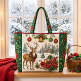 Reindeer Sleigh Cabin | Handcrafted Bag